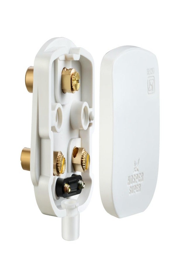 HOSPER - Plug Top 16A, 3 Pin ISI Certified - Heavy Brass Parts & Have Longer Durablity,Elegent Design Pack of 2 - Image 4